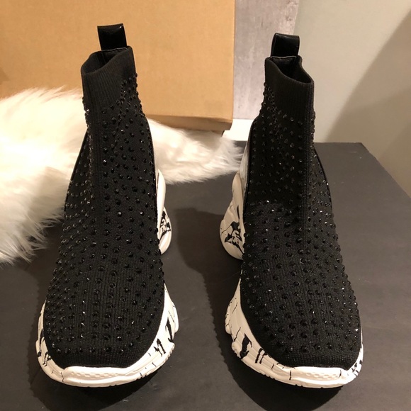 Studded Ankle Platform Sock Bootie - Picture 2 of 13